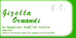 gizella ormandi business card